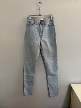 American Apparel Light Blue High-Rise Slim Jeans